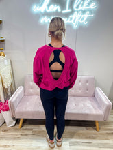 Load image into Gallery viewer, Lennen- Crescent Pima Cotton Open Back Long Sleeve Tee
