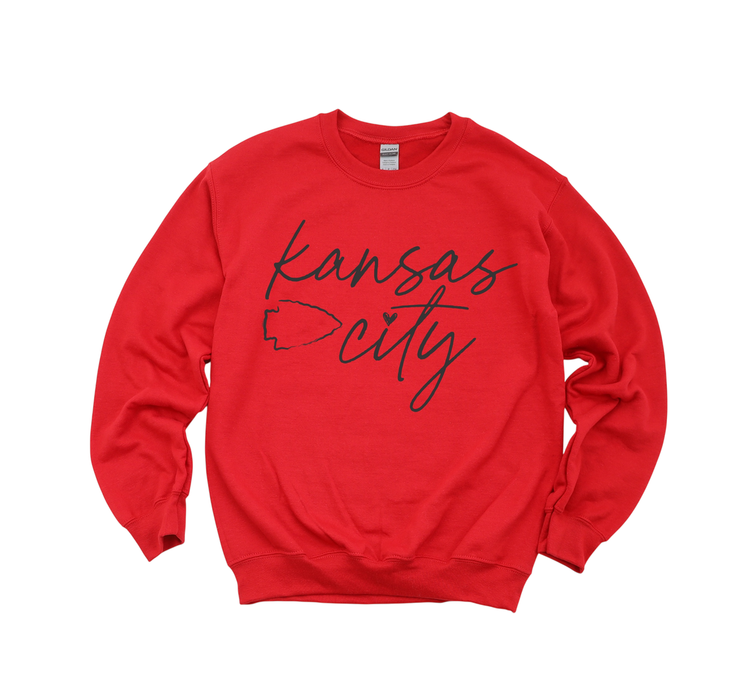 Red Crewneck with black KC