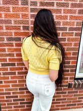 Load image into Gallery viewer, Celeste- Cute Pointelle Puff Sleeve Top
