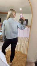 Load image into Gallery viewer, Carson- Ribbed Half Zip Cropped Pullover
