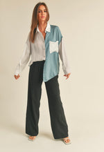 Load image into Gallery viewer, Lucia- Color Block Button Down Top
