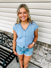 Load image into Gallery viewer, Olive- Raw Edge V-Neck Knit Cardigan Top
