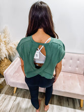 Load image into Gallery viewer, Zoey- Flow Open-Back Pima Cotton Tee
