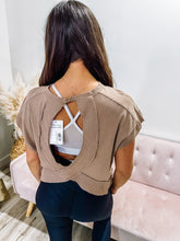 Load image into Gallery viewer, Raven- Flow Open-Back Pima Cotton Tee
