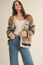 Load image into Gallery viewer, Alice- Textured Stripe Sweater Cardigan
