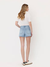 Load image into Gallery viewer, Corbin- Super High Rise Distressed A Line Shorts
