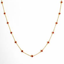 Load image into Gallery viewer, Petite Colored Clover Necklace
