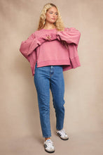Load image into Gallery viewer, Elsie- Scooped Neck Cropped Sweatshirt

