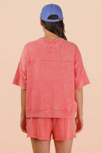 Load image into Gallery viewer, Darcy - Mineral Washed Knit Casual Top &amp; Shorts SET
