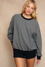 Load image into Gallery viewer, Olive- Crewneck Oversized Knit Top
