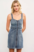 Load image into Gallery viewer, Scottie- Braided Waist Detail Zip Up Front Dress
