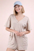 Load image into Gallery viewer, Esme- Mineral Washed Oversized Casual Knit Romper
