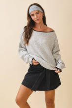 Load image into Gallery viewer, Evelyn- Relaxed Drop Shoulder Fuzzy Knit Pullover
