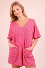Load image into Gallery viewer, Dora- Mineral Washed Oversized Casual Knit Romper
