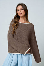 Load image into Gallery viewer, Melissa-Boat Neck Long Sleeve Knit Sweater
