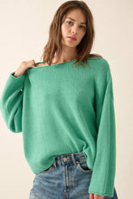 Load image into Gallery viewer, Heidi- Solid Rib-Knit Oversized Boatneck Sweater
