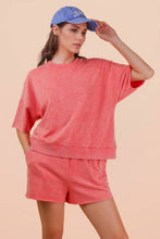 Load image into Gallery viewer, Darcy - Mineral Washed Knit Casual Top &amp; Shorts SET
