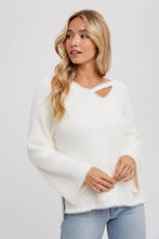 Load image into Gallery viewer, Callie- Strappy Front Fuzzy Pullover
