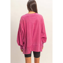 Load image into Gallery viewer, Sofia- Oversized Seam Detail Long Sleeve Top
