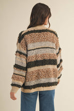 Load image into Gallery viewer, Alice- Textured Stripe Sweater Cardigan
