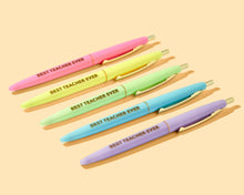 Load image into Gallery viewer, Pen Set - Motivational - "Best Teacher Ever" - 5 Piece Set
