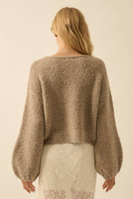Load image into Gallery viewer, Ellie- Textured Knit Bubble-Sleeve Sweater
