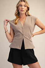 Load image into Gallery viewer, Gabby- V-Neck Fitted Waist Vest Top
