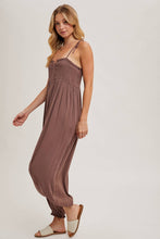 Load image into Gallery viewer, Shirley- GAUZE SMOCKED BUTTON FRONT JUMPSUIT
