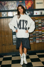 Load image into Gallery viewer, MIZ |  Polka-Dot Applique Mock-Neck Sweatshirt
