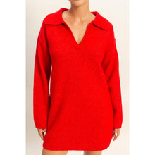 Load image into Gallery viewer, Kalee- Polo Long Sleeve Sweater Dress
