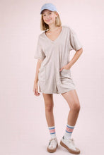 Load image into Gallery viewer, Esme- Mineral Washed Oversized Casual Knit Romper
