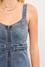 Load image into Gallery viewer, Scottie- Braided Waist Detail Zip Up Front Dress
