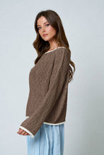 Load image into Gallery viewer, Melissa-Boat Neck Long Sleeve Knit Sweater
