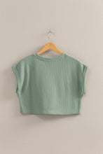 Load image into Gallery viewer, Priscilla- Waffle Knit Short Sleeve Top
