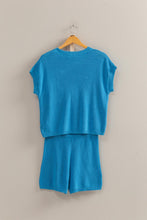 Load image into Gallery viewer, Stacie- Short Sleeve Sweater Set with Shorts
