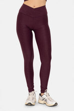 Load image into Gallery viewer, Cody- Leather Look Crossover Leggings
