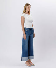 Load image into Gallery viewer, Aiden- HIGH RISE CUFFED ANKLE WIDE LEG JEANS

