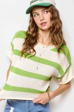 Load image into Gallery viewer, Dani- Boxy Silhouette Stripe Lightweight Sweater Top
