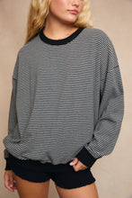Load image into Gallery viewer, Olive- Crewneck Oversized Knit Top
