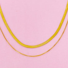 Load image into Gallery viewer, Layered Herringbone Chain Necklace
