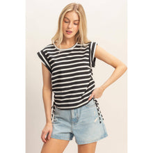 Load image into Gallery viewer, Kara- Striped Sleeveless Tie-Side Top
