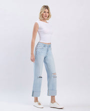 Load image into Gallery viewer, Tyson- Super High Rise Double Cuffed Baggy Wide Leg Jeans
