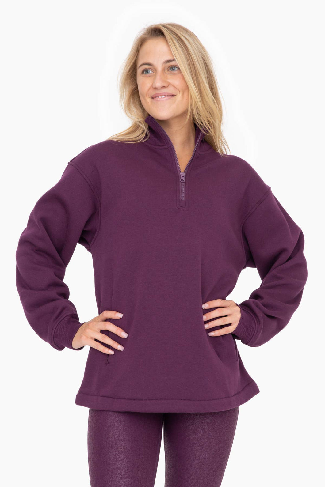 Alyssa- Half-Zip Drawstring Women's Sweatshirt Pullover