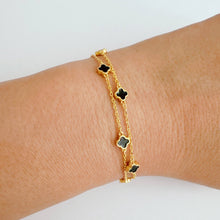 Load image into Gallery viewer, Petite Clover Layered Chain Bracelet
