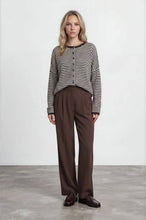 Load image into Gallery viewer, Raven- Stripe Drop Shoulder Knit Cardigan
