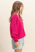 Load image into Gallery viewer, Elaine- Oversized V-Neck Knit Sweater

