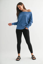 Load image into Gallery viewer, Zora- Chunky Waffle Boat Neck Sweater
