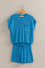 Load image into Gallery viewer, Stacie- Short Sleeve Sweater Set with Shorts
