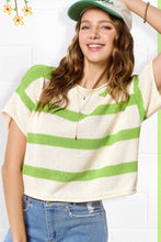 Load image into Gallery viewer, Dani- Boxy Silhouette Stripe Lightweight Sweater Top
