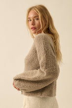 Load image into Gallery viewer, Ellie- Textured Knit Bubble-Sleeve Sweater
